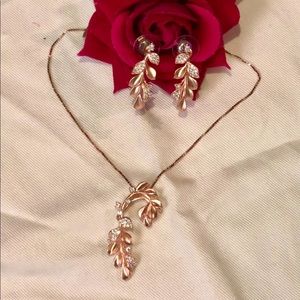 925 Sterling Silver Necklace with Rose Gold Polish